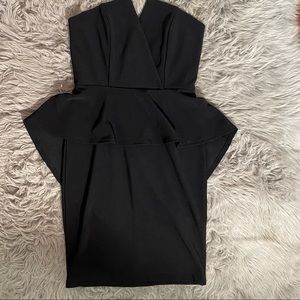 Black strapless dress